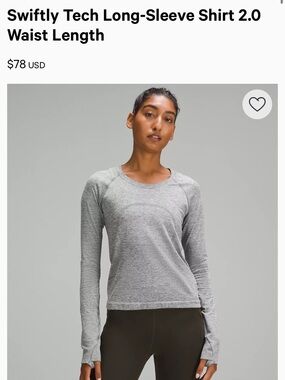 lululemon athletica Swiftly Tech Long-Sleeve Shirt 2.0 - Heather Gray